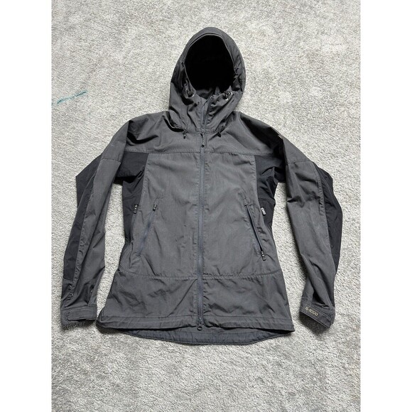FjallRaven Jacket‎ Womens XS Abisko Trekking Lite G-1000 Grey Black Full Zip - Picture 1 of 14